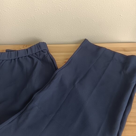 Isaac Mizrahi Regular Timeless Twill Wide Leg Pants , Navy more sizes a609795 - Picture 5 of 5